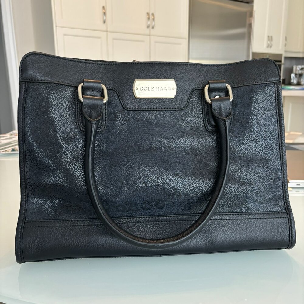 BNWT Cole Haan Black Leather Carrington Satchel